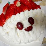 サンタケーキ　子どもでも作れる簡単クリスマスケーキ